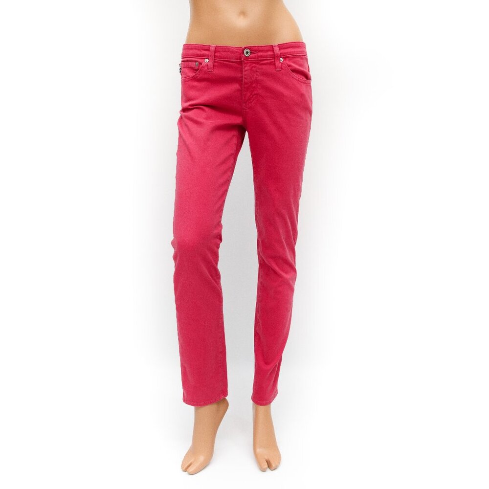 AG Adriano Goldschmied The Stilt Raspberry Sateen Pants 28x30